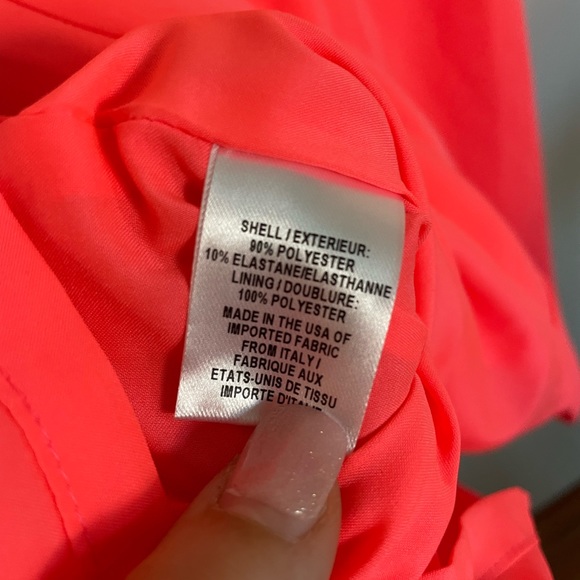 MILLY Neon Hot Pink Long Bell Sleeve Nicole Dress Size 10 - Picture 4 of 6